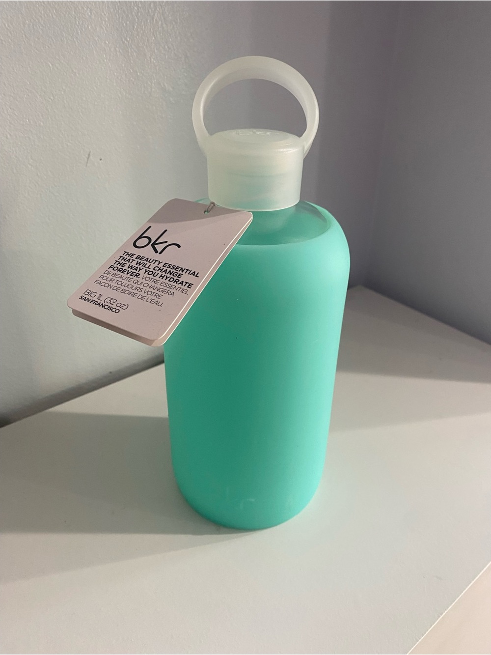 bkr Big 1L (32oz) glass water bottle bkr Mint Green Hydrating Body Oil Bottle